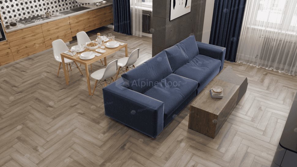 Виниловый ламинат "Alpine Floor" Parquet Light Дуб Исида (600*125*4 мм) — купить в Екатеринбурге