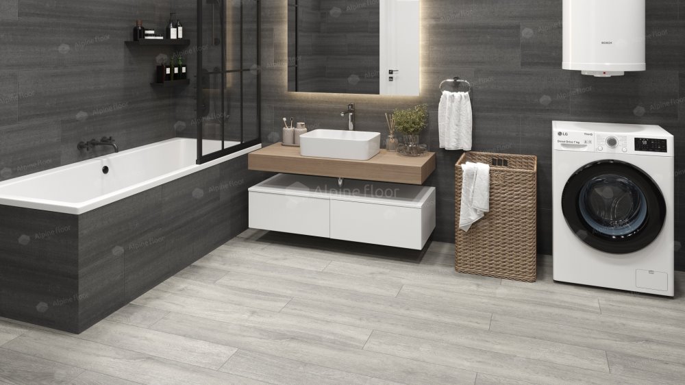 SPC Ламинат "Alpine Floor" Дуб платина (1524*180*8 мм) — купить в Екатеринбурге